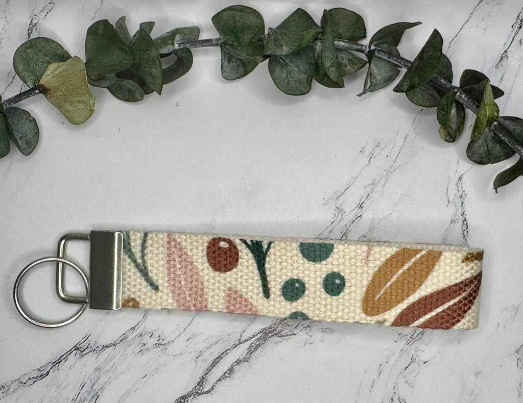 Canvas Wristlet Keychain Lanyard
