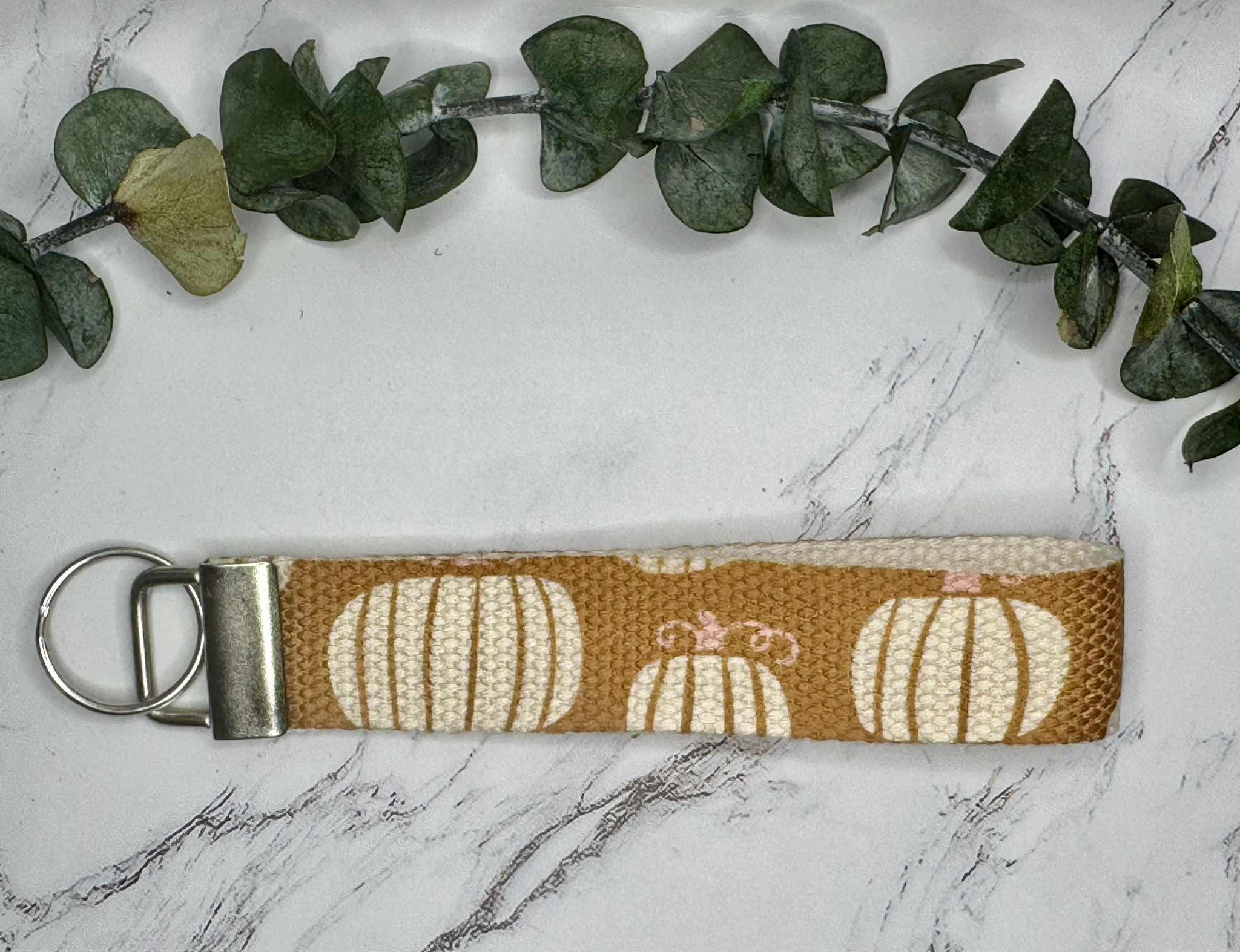 Canvas Wristlet Keychain Lanyard