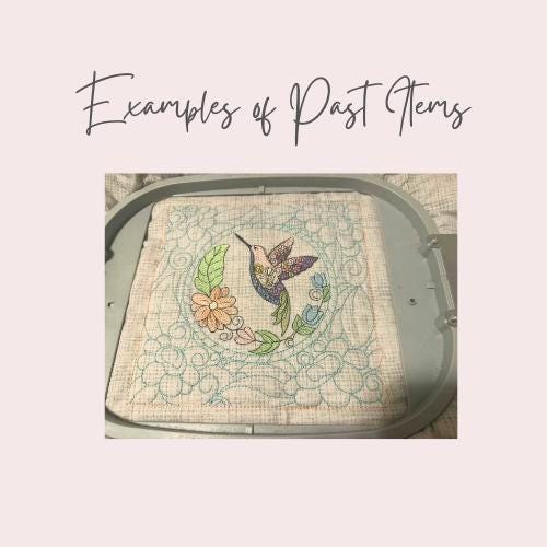 Send in Service Machine Embroidery: Mail Me Your Item!