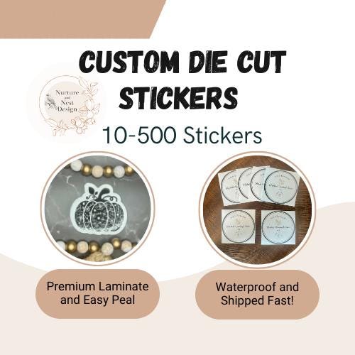 Custom Logo Vinyl Stickers: Die Cut, Water-Resistant Personalized Decals